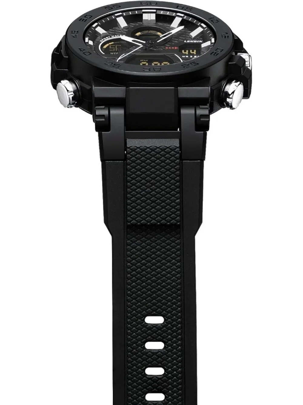Mens All Black Digital Military Survival Tactical Outdoor Waterproof Wrist Watch